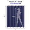 AmazerBath Navy Blue Shower Curtain, Thick PEVA, Heavy Duty Waterproof
