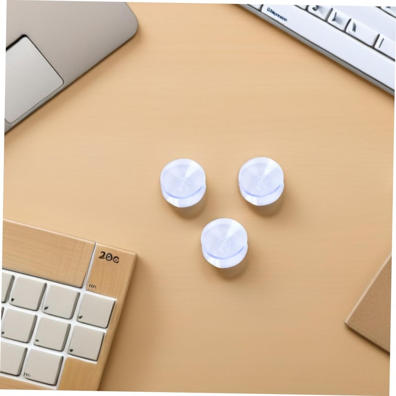OSALADI 16pcs Transparent Slip Glass Table Bumper Pads Cushion Feet