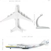 SEBUNAS 1/400 Scale Antonov An-225 Mriya Military Transport Aircraft Miniature