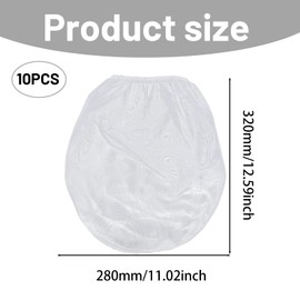 10Pcs 1 Gallon Paint Strainer Bags, Paint Strainer, with Elastic Top Opening White Regular Fine Mesh Filters Bag, Paint Strainers for Spraying, Ink and Paint Gardening Hydropo