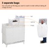 Laundry Hamper with 3 Removable Liner Bags; 132L Handwoven Rattan