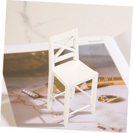 Operitacx 2pcs 1:12ob11 Doll House Small Furniture Model Ornaments Chairs 1/12 Scale Chair Miniature Beach Chair Miniature Furniture Accessory Dolls Highchair Miniatures Khaki Wooden