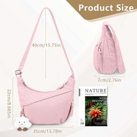 Aucuu Crossbody Bag Women's Shoulder Bag, Crescent Moon Crossbody Bag, Cord Bag, Casual Shoulder Bag, Hobo Halfmoon Bag with Adjustable Shoulder Strap, Bum Bag Women for Work, Travel, Everyday Use, #5