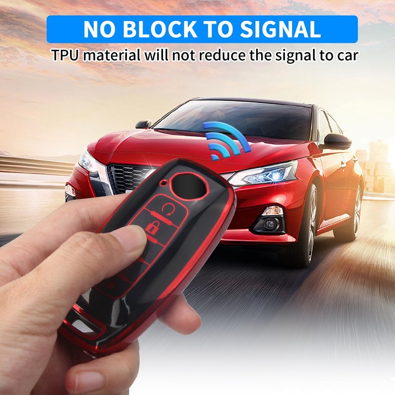 QBUC Key Fob Cover for Nissan,Car Key Fob Protector 5