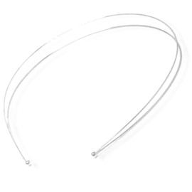 Topkids Accessories 2 x Thin Metal Headband Men Boys Adults Women Girls Black Gold Silver Plain Styling Handles (Double Silver)