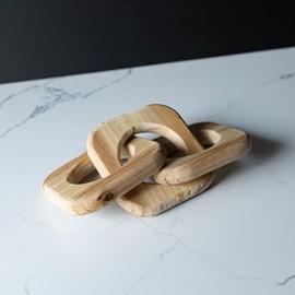 Foreside Home and Garden Linked Chain Accent Natural Wood by Foreside Home & Garden