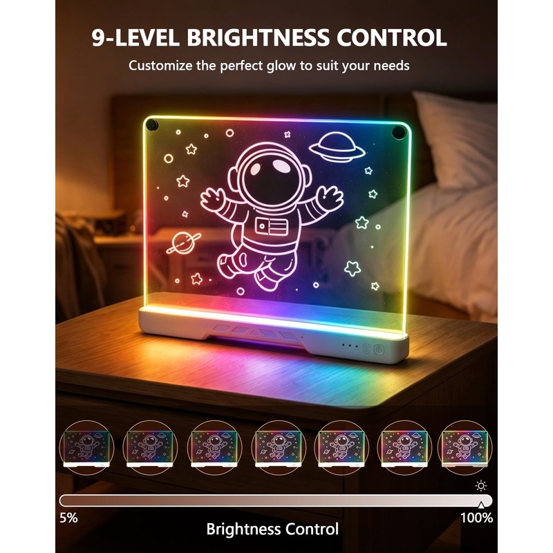 JoyRapt LED Drawing Board for Kids, Gift for Girls Age