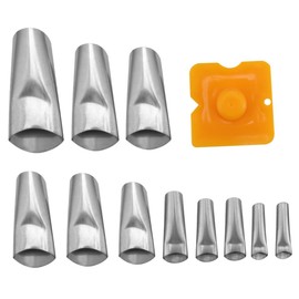 Operitacx 15pcs Stainless Steel Caulk Nozzle Applicator with Duckbill Design for Smoothing and Filling Gaps Kitchen Bathroom and Window Sealing