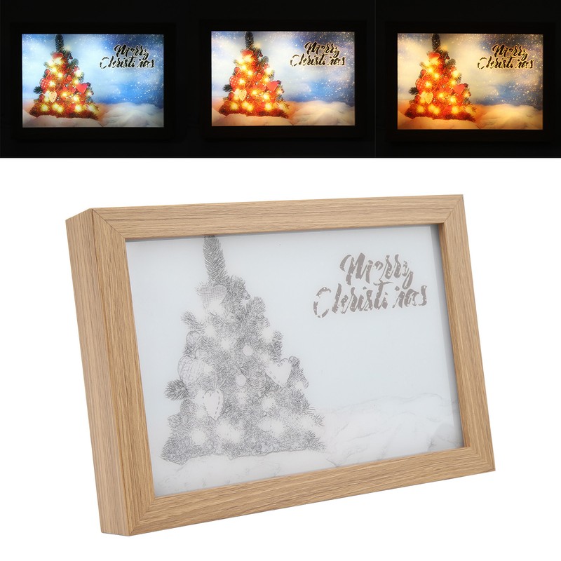 Lighting Painting Decoration USB Christmas Light Up Painting Creative Ornaments