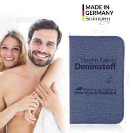 Solingen Manicure Set 12 Pieces - Nail Set Men and Women with Everything You Need for Manicure and Pedicure in High-Quality Faux Leather Case