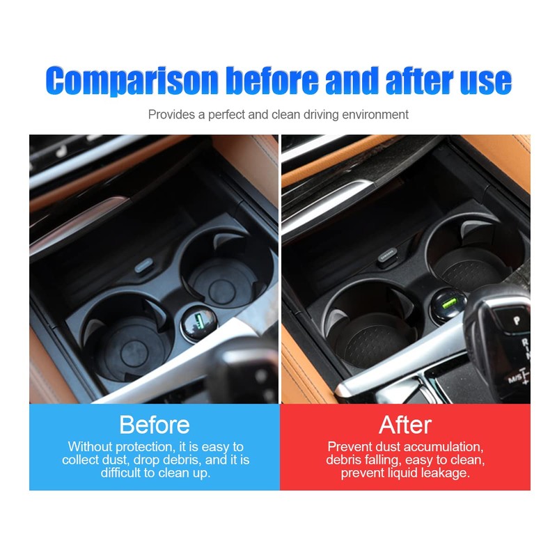 Car Cup Holder Coaster, 4 PCS 2.75" Anti-Slip, Waterproof Universal