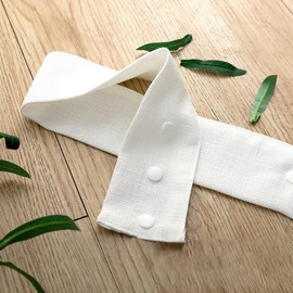 TOPICK Door Curtain White Drawstring Modern Curtains Short Opaque Linen Look Curtain Light Filtering for Small Windows Motorhome Set of 1 137 W x 102 H cm