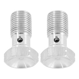 Unifizz 2pcs M10x1.0 Car Metric Thread Single Banjo Bolt Brake Fitting Adapter