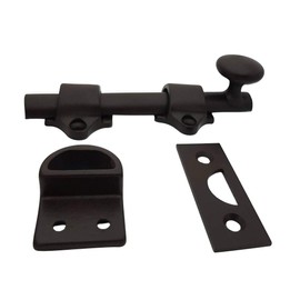 QCAA QCAA Solid Brass Dutch Door Bolt, 12", Oil Rubbed Bronze, Made in Taiwan, 1 Pack