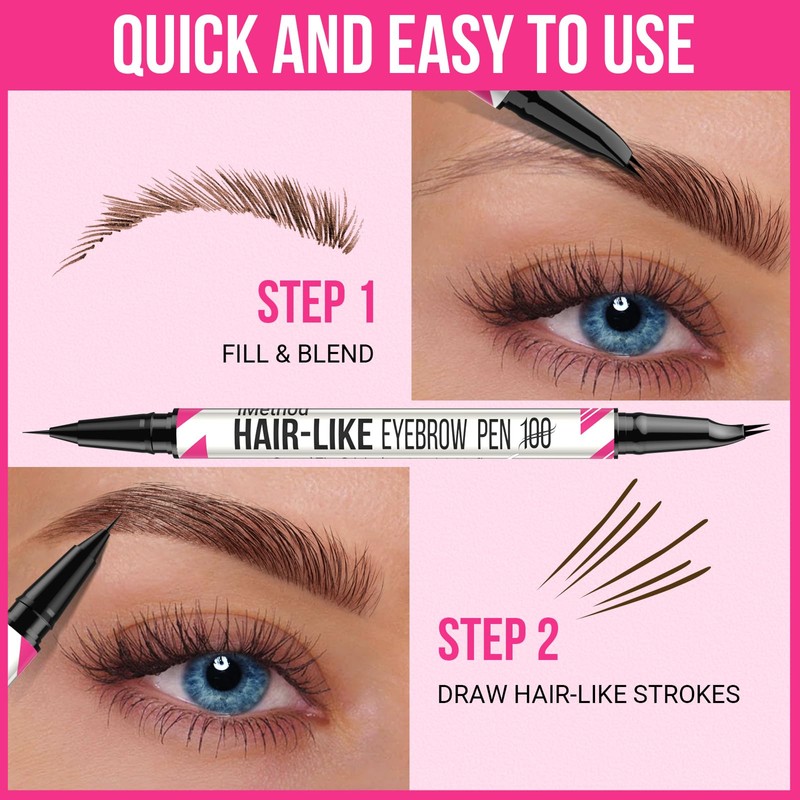 iMethod Curved Microblading Eyebrow Pencil - Eyebrow Pencil 2-in-1 Dual-Ended
