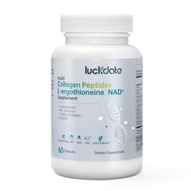 LuckDate NAD+  Supplement, Multi Collagen Peptides, L-ergothioneine, 60 Capsules - Specification: one bottle