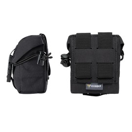 IDOGEAR Tactical Frag Grenade Pouch MOLLE Tool Pouch Ultility EDC Mini Waist Storage Bag with Adjustable Function(Black)