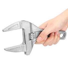 Tyenaza Llave Ajustable Gran Apertura, Llave Multifunción Aleación de Acero Liviana Mango Corto Llave de Baño, Herramientas de Reparación de Tuercas para el Baño/Lavabo/Tubo Desmontaje de Tuercas