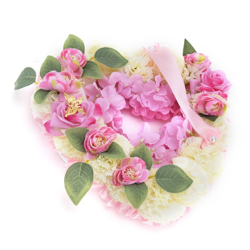 Artificial Heart Shaped Wreaths Wedding Wreaths Fake Flowers Decoration for