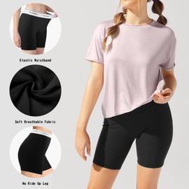 ILUVIT Womens Boxer Briefs Underwear Cotton Boy Shorts Panties for Women 5.5" Inseam 4 pack M