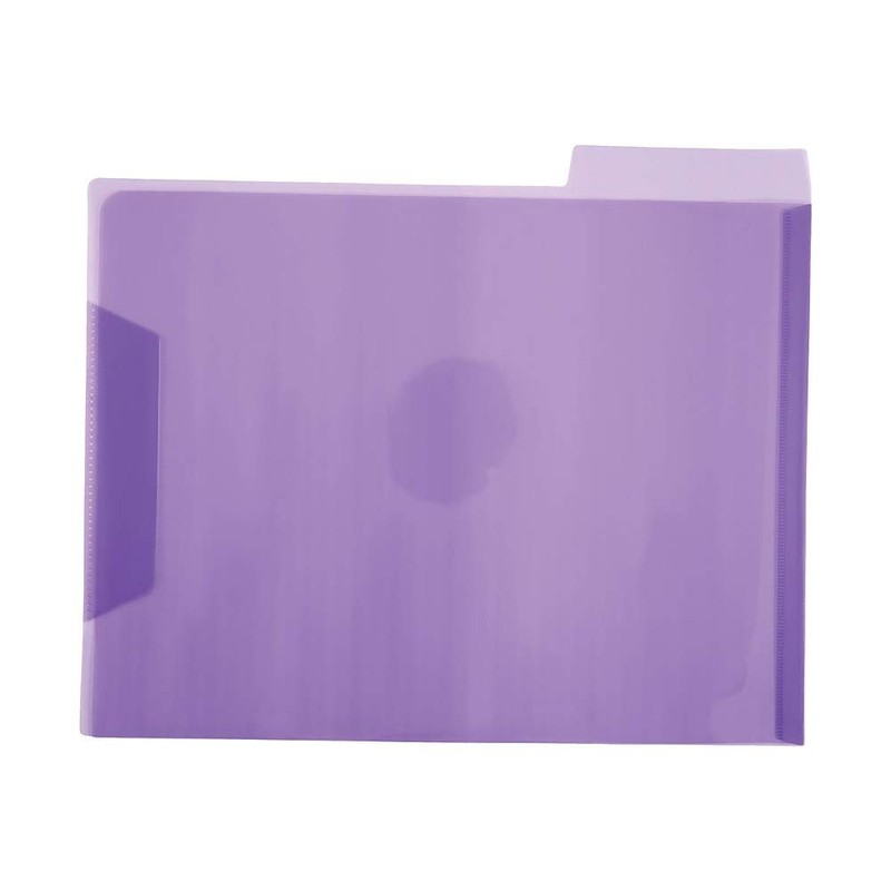 Staples Translucent Poly File Folders, Assorted, 6/Pack