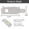 Left Driver Side Sun Visor with Vanity Light Compatible with
