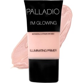 **Palladio I'm Glowing Illuminating Primer:** Prebase rosa nacarada que ilumina y realza la tez.