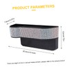 BUGUUYO 1Pc Rhinestone Studded Car Seat Gap Storage Box Multifunctional