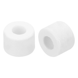 QUARKZMAN 30 Pieces Ceramic Washers 5.5 x 12 x 8.5mm Round Flat Washers Heat Resistant Insulation Protection Spacer for Cable Bundle Wire Protection