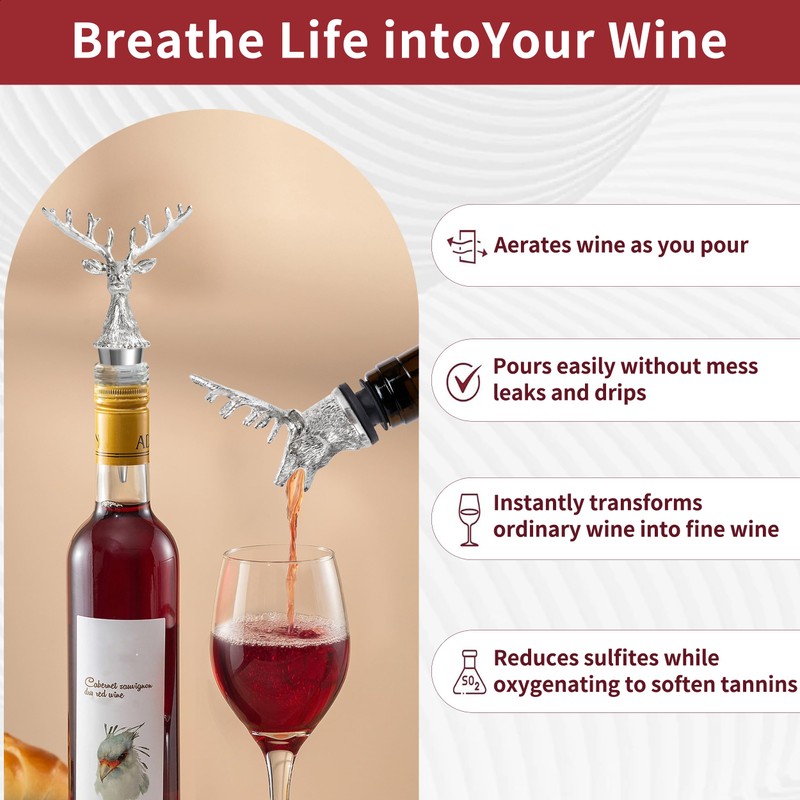 Animal-Designed Wine Stoppers, Funny Wine Stopper Sets, Equipped With A