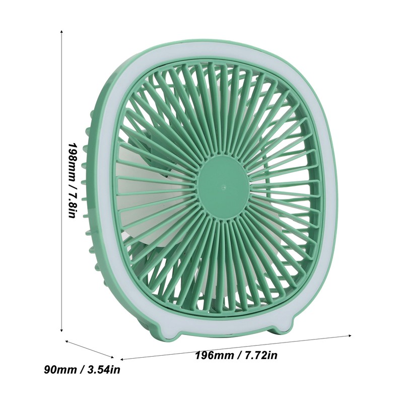 Desktop Fan Power Adjustable Low Noise Rechargeable Mini Portable Vertical