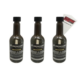 Cyclemax Three Pack compatible with Mercury Quickleen Engine and Fuel System Cleaner 12 oz. 8M0047931-3PACK Contains Three Quickleen Engine and Fuel Cleaner 12 oz. and a Funnel