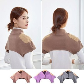 Unisex High-Collar Thermal Shoulder and Neck Warmer Winter Thermal High-Collar Gray/L