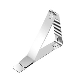 Tablecloth Clips, 12Pcs Stainless Steel Table Cover Clamps for Indoor & Outdoor Use, Adjustable Table Cloth Holders for Picnics, Parties, Weddings, Dinners, Schools(Water Ripple Style)