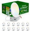 zouzai 12 Pack 6 Inch 6000k/5000k/4000k/3000k/2700k 5CCT Selectable Ultra-Thin LED
