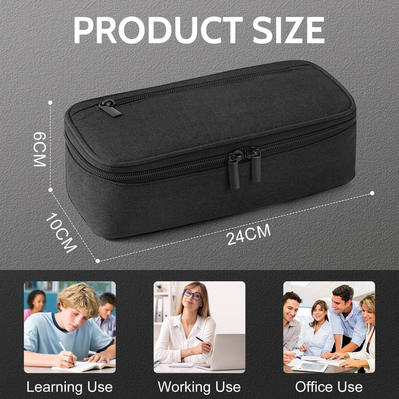 Gigmeta Pencil Case Pencil Case 5 Compartments Large Supply Pencil