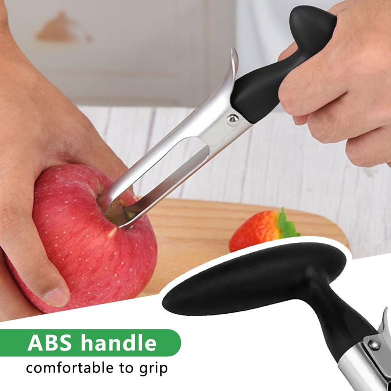 GVSS Apple Corer with Black Handle, Apple Core, Stainless Steel