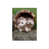 ProdBuy Home Cute Hedgehogs In Log Resin Garden Ornament