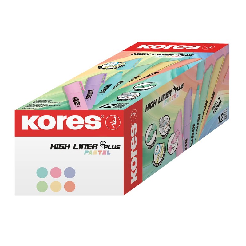Kores - Pastel Highlighter Pen - Lilac High Liner Plus,