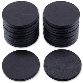 Cowhide Leather Handle Washers - Round - (1.50 x .125) - (Black) - USA Made - (for Knife Making & Hobby) - (20 Pack)