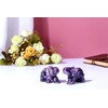 CrystalTears Amethyst Healing Crystal Gemstone Elephant Figurine Mini Handcarved Natural