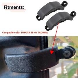 RLB-HILON 2 PCS Rear Quarter Glass Window Latch Compatible with Toyota Pickup Hilux 1989 -1997 Tacoma 1989 -1999, Gray Color