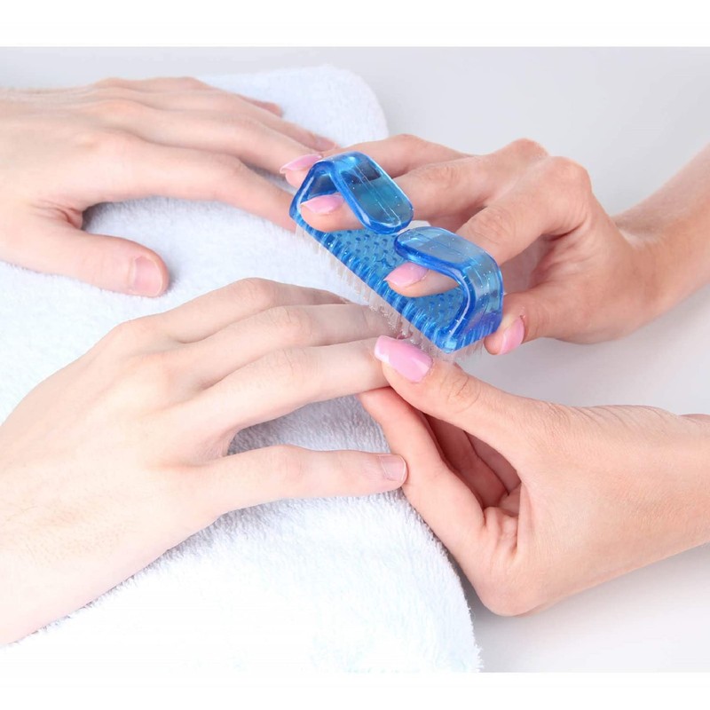 Qeedy 6 Pack Handle Grip Nail Cleaning Brush, Fingernail Brush