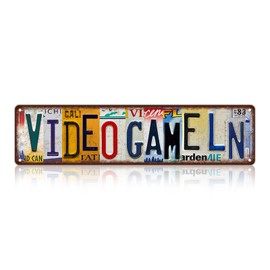 Vintage Video Game Ln Wall Decor Street Signs Home Bar Coffee Metal Tin Signs 16 x 4 Inches