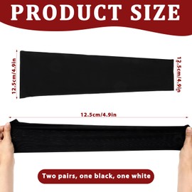 2 Pairs Arm Sleeves UV Protection Sleeves Long Arm Covers Sleeves Cooling Arm Sleeves Sun Arm Sleeves Tattoo Cover Compression Arm Sleeves For Women Men Sports Workouts Cycling