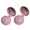 2 Pack Foldable Travel Hair Brush with Mirror, Compact Mini