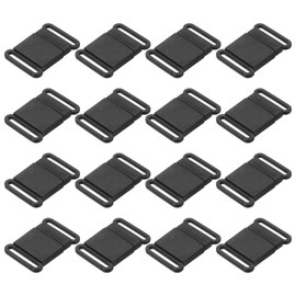 PATIKIL Safety Breakaway Bra Buckle 25 mm/1 Inch, 100 Pack Plastic Quick Release Breakaway Buckles for Bra Cat Dog Collar Harness Strap Parts Accessories, Black