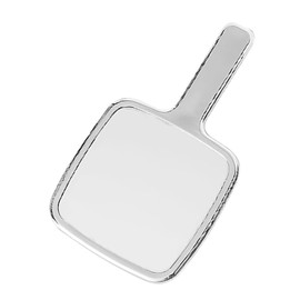 PACKOVE Handheld Vintage Makeup Mirror with Handle Compact Travel Mirror for Women Surface for Precise Application Elegant Electroplated Design Small for Easy