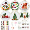 INFUNLY 6 PCS Christmas Embroidery Kits for Beginners DIY Cross