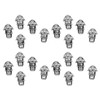 20PCS Beard Beads with Holes Dreadlock Ornaments DIY Vikings Beard